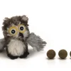 Beeztees Pluche kattenspeeltje uil met bal 9,5 cm