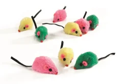 Beeztees Pluche speelmuisjes colori 5 cm