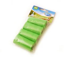 Duvo + Poepzakjes bio rol groen 4 x 20 stuks