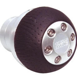 Carpoint Pookknop alu/zwart rond