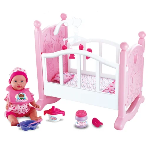 DDD Toys Poppenbedje met pop