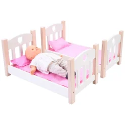 Euro Shop Poppenstapelbad roze/wit