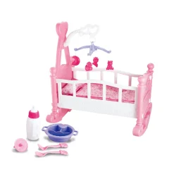 DDD Toys Poppenwiegje met toebehoren