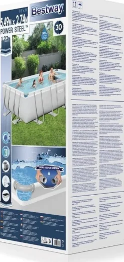 Bestway Power Steel Pool rechthoekig 488x244 cm