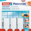 Tesa Powerstrips zelfklevende rechthoekige haak wit