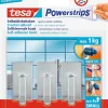 Tesa Powerstrips zelfklevende haak classic chroom (3 haken + 4 strips)