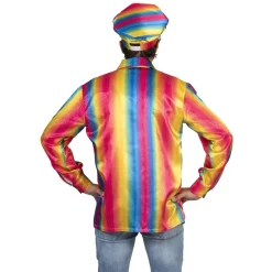 Euro Shop Pride Regenboog Disco hemd Heren - Maat 52/54