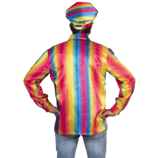 Euro Shop Pride Regenboog Disco hemd Heren - Maat 52/54