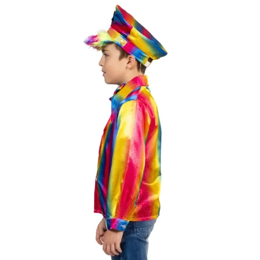 Kinderen Euro Shop Pride Regenboog Disco hemd Jongen - Maat 140