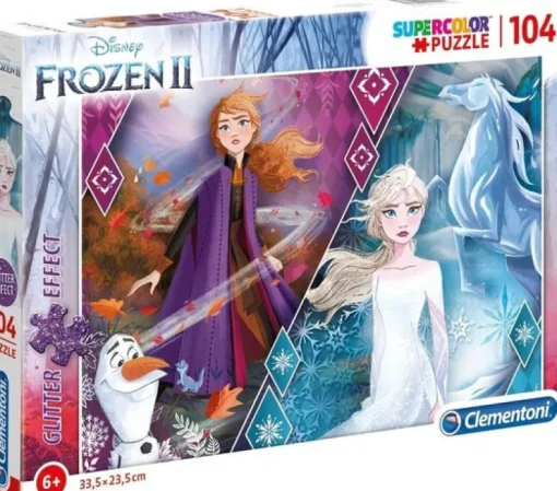 Clementoni Puzzle 104 Glitter Disn.Frozen2