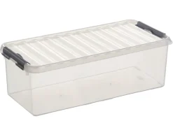 Sunware Q - line opbergbox 9,5 L transparant / metaal