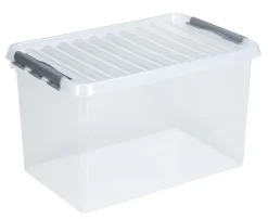 Sunware Q - line opbergbox 62 L transparant / metaal