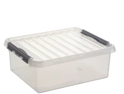 Sunware Q - line opbergbox 25 L wit transparant