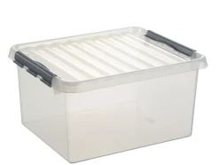 Sunware Q - line opbergbox 36 L wit transparant