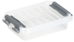 Sunware Q - line opbergbox 200 ml transparant / metaal