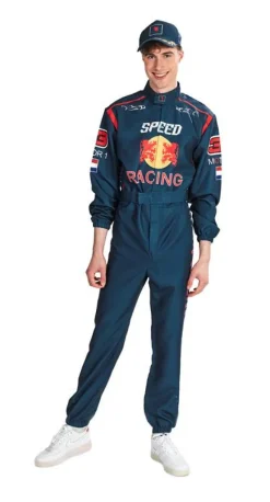 Partyline Racepak Car Racer - Blauw - Maat 52