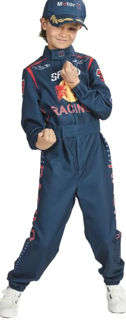 Kinderen Partyline Racepak Car Racer - Blauw - Maat 164