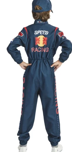 Kinderen Partyline Racepak Car Racer - Blauw - Maat 164