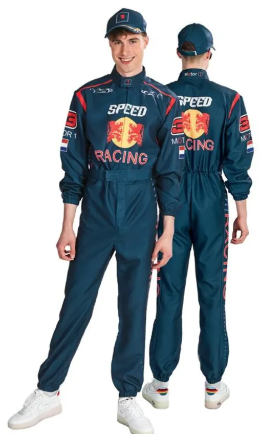 Partyline Racepak Car Racer - Blauw - Maat 52