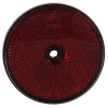 Euro Car Reflector rond geschroefd rood