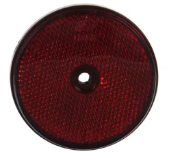 Euro Car Reflector rond geschroefd rood