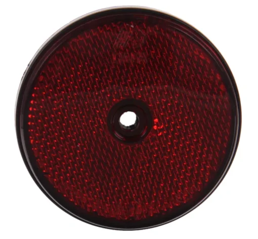 Euro Car Reflector rond geschroefd rood