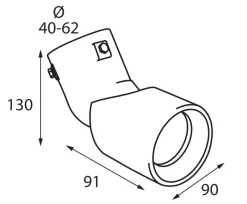 Euro Shop Regelbaar Uitlaatsierstuk TS-68