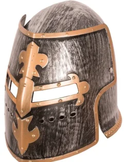 Partyline Ridderhelm kunststof - Grijs/goud