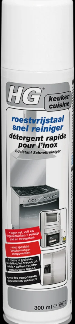 HG Roestvrijstaal snel reiniger 300 ml