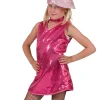 Kinderen Euro Shop Roze Discojurkje met Pailletten - Maat 164