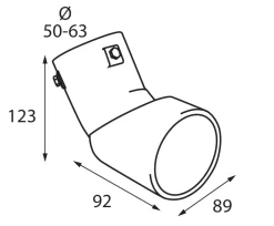 Euro Shop RVS Uitlaatsierstuk TS-45