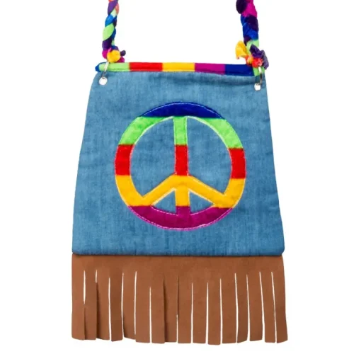 Euro Shop Schoudertasje Peace - 19x19 cm
