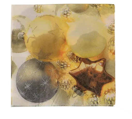 DDD Servetten Kerst Goud/Zilver 33X33 cm 20 Suks