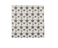 DDD Servetten Ster Zilver 33X33 cm 20 Stuks