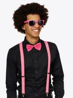 Partyline Set Neon Fuchsia - Bretellen + Strik + Bril