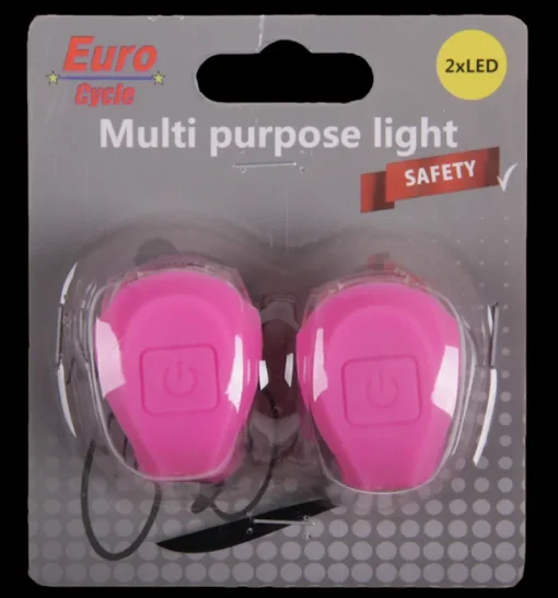 Euro Cycle Set pink voor + achter led