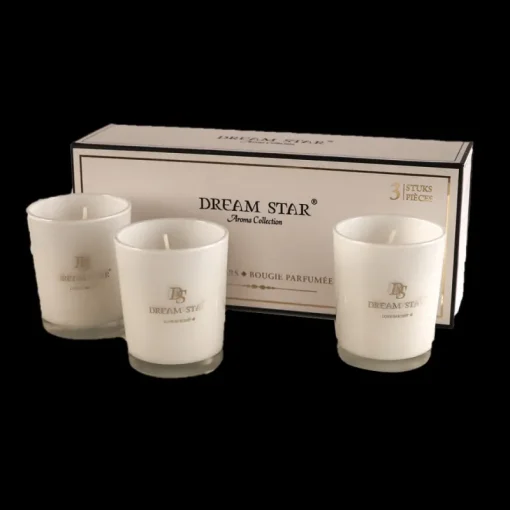 DDD Set van 3 geurkaarsen Cotton Blossom