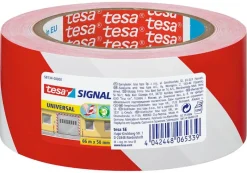 Tesa Signalisatietape 66 m x 50 mm rood-wit