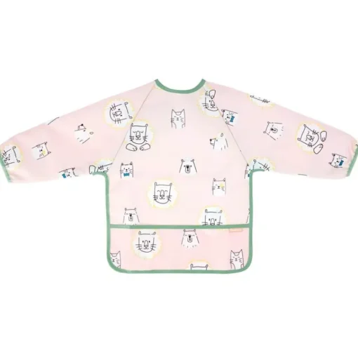 Badabulle Slab lange mouw afwasbaar roze