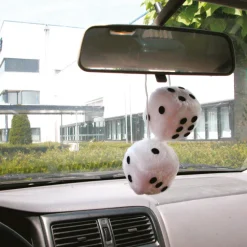 Carpoint Spiegeldecor dobbelsteen wit