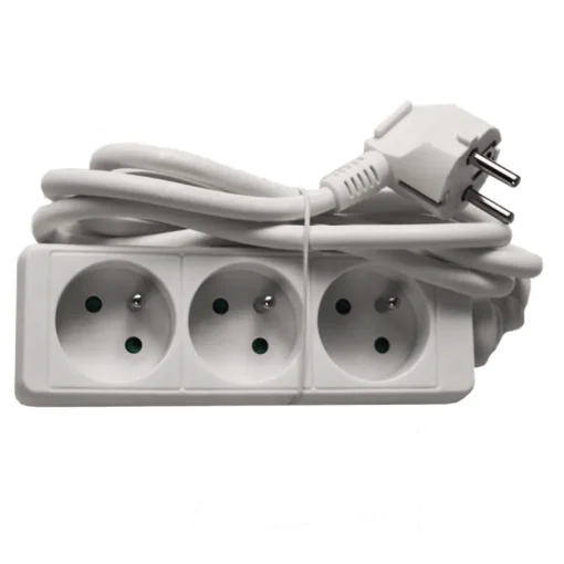Euro Tools Stekkerblok met kabel 1,5 m wit 3 x 16 A