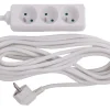 Euro Tools Stekkerblok met kabel 5 m wit 3 x 16 A