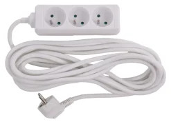 Euro Tools Stekkerblok met kabel 5 m wit 3 x 16 A