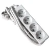 Euro Tools Stekkerblok met kabel 3 m wit 4 x 16 A