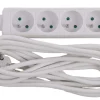 Euro Tools Stekkerblok met kabel 5 m wit 4 x 16 A