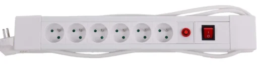 Euro Tools Stekkerblok met schakelaar 1,5 m 6 x 16 A