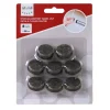 DDD stoelglijder 28 mm vilt 8 stuks grijs/ zwar