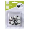DDD stoelglijder 18 mm zwart met wit 16 stuks
