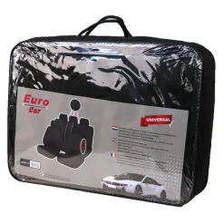 Euro Car Stoelhoesset Premium Zwart