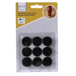 DDD 18 stuks zelfklevend vilt 25 mm